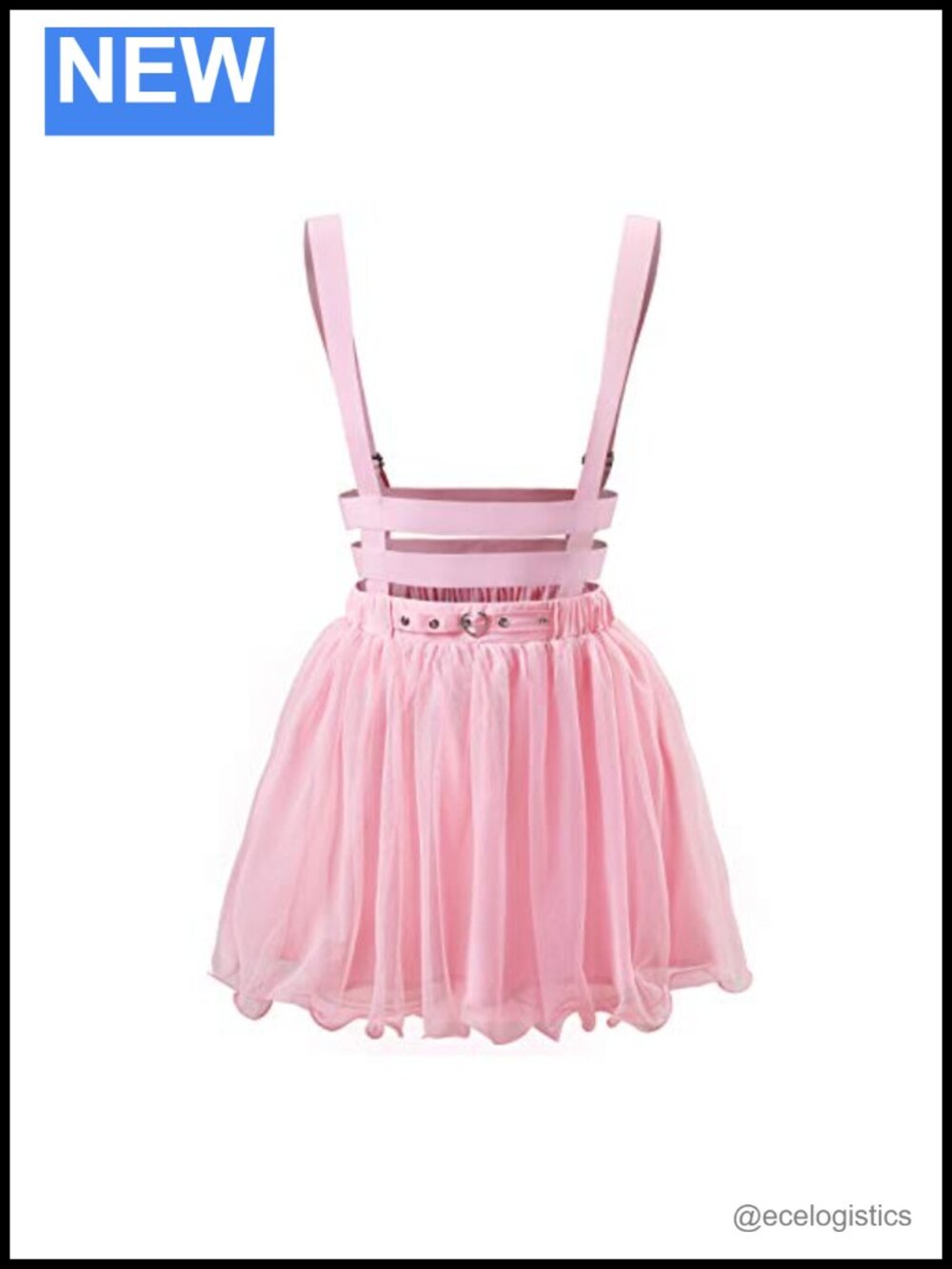 Bubble Mesh Tutu Skirt Romper Bodycon Heart Buckle Jumper Dance